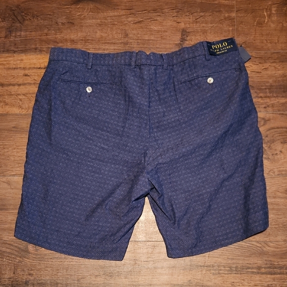 Men's Polo Ralph Lauren Blue Patterned Shorts - Picture 3 of 5